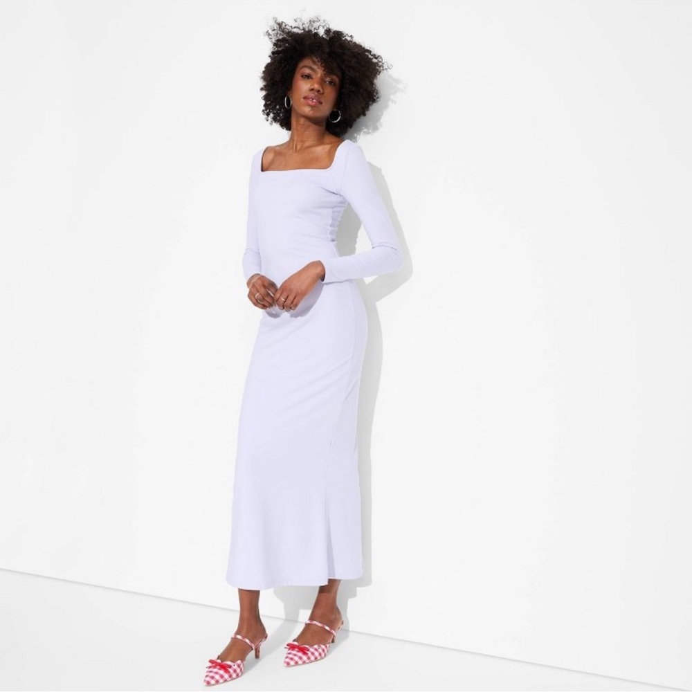 Long Sleeve Butterbliss Maxi Bodycon Dress - Wild Fable - Light Aqua Blue